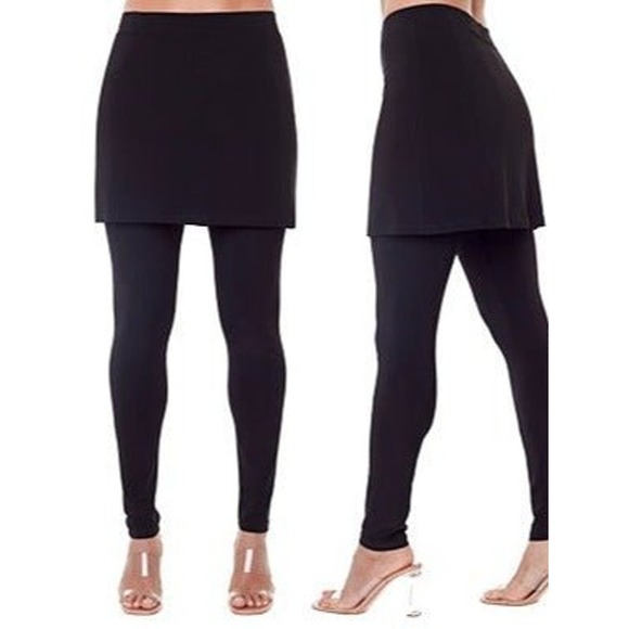 Women's High Rise Black Skirted Leggings Size XXL Compli-K NWT - Picture 1 of 1